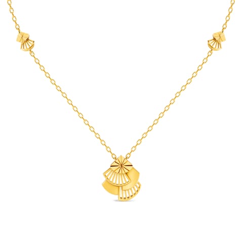 Overlapping Spark 9KT Gold Necklace Overlapping Spark 9KT Gold Necklace