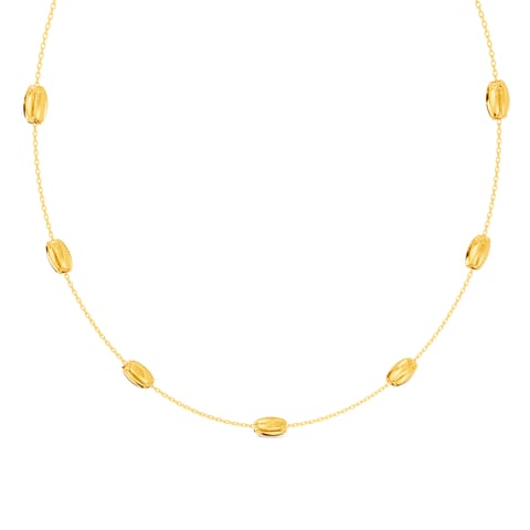Beaded Rhythm Gold Necklace