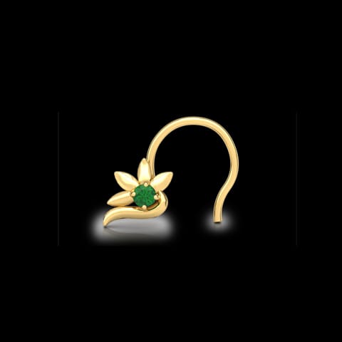 Meeta Petals Gemstone Nose Pin