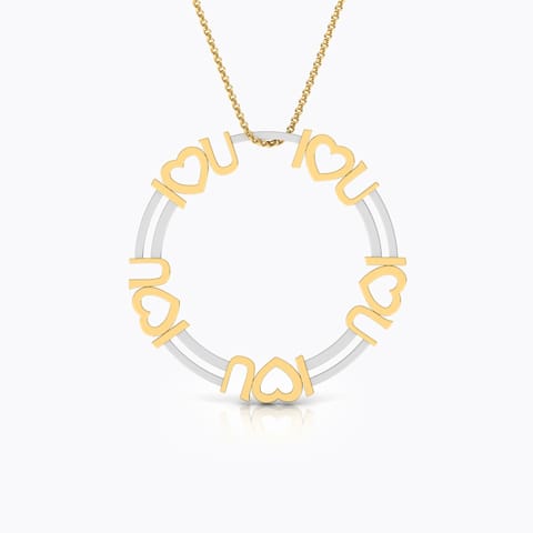 I Love You Infinite Gold Pendant