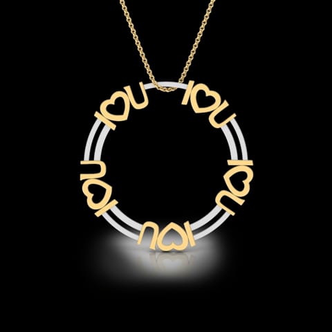 I Love You Infinite Gold Pendant