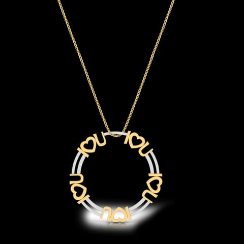 I Love You Infinite Gold Pendant