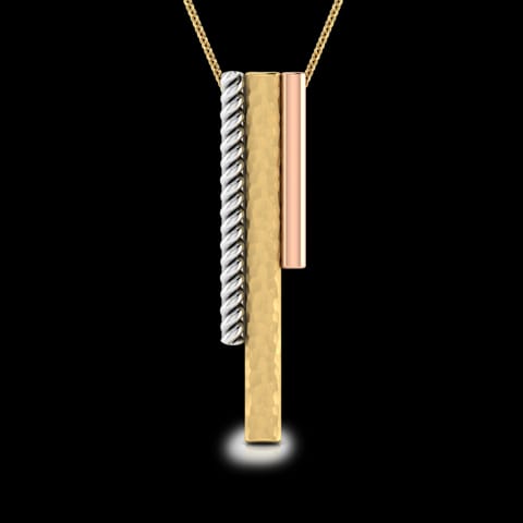 Darcy Hammered Gold Pendant