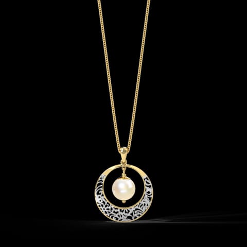 Tessa Cutout Pearl Pendant