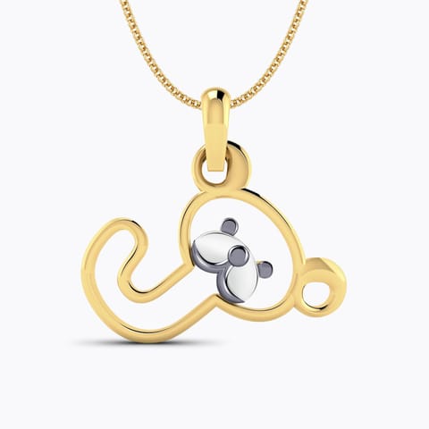 Teddy Alphabet J Kids' Gold Pendant