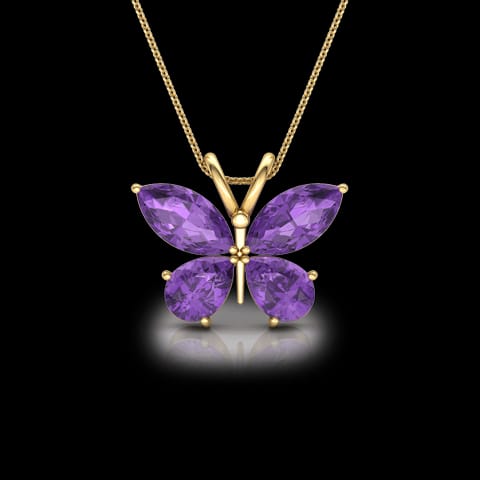 Glitter Butterfly Gemstone Pendant Glitter Butterfly Gemstone Pendant