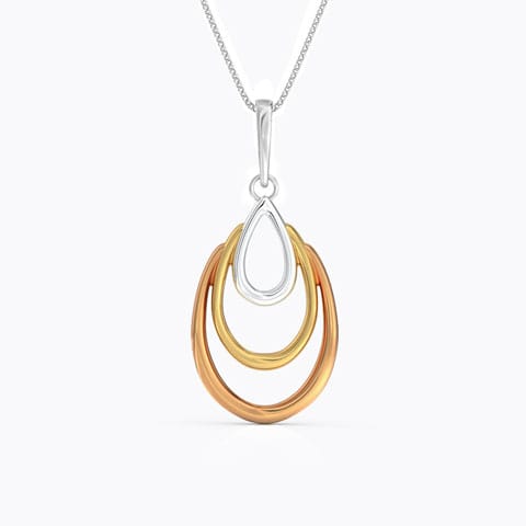 Trio Droplet Gold Pendant