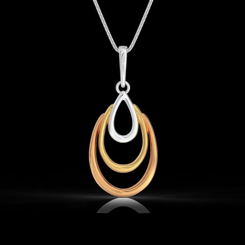 Trio Droplet Gold Pendant