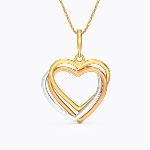 Trio Heart Gold Pendant