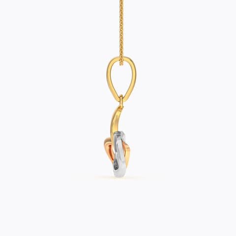 Interlooped Petals Gold Pendant