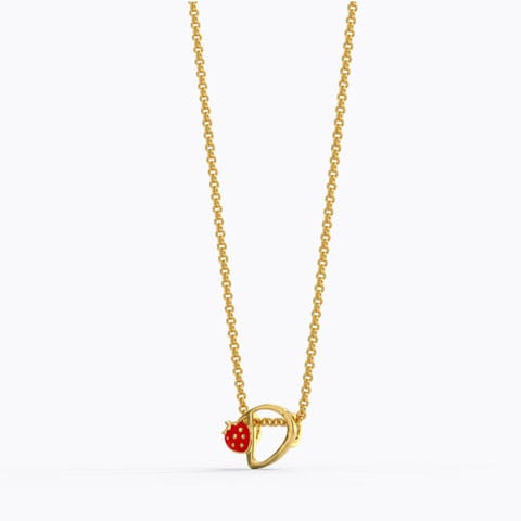 Berry Alphabet D Kids' Gold Pendant