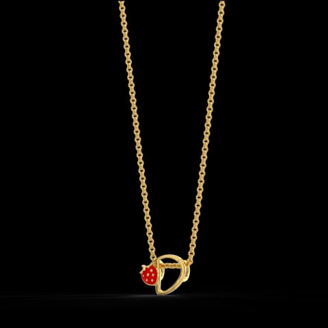 Berry Alphabet D Kids' Gold Pendant