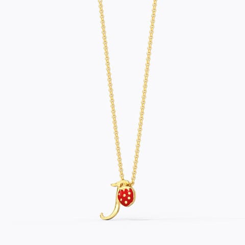 Berry Alphabet J Kids' Gold Pendant