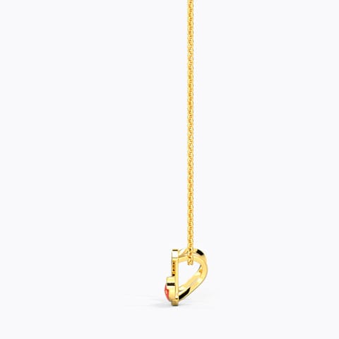 Berry Alphabet M Kids' Gold Pendant