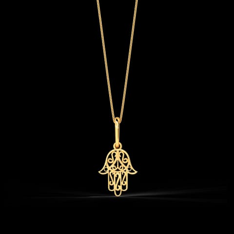Classic Hamsa Gold Pendant