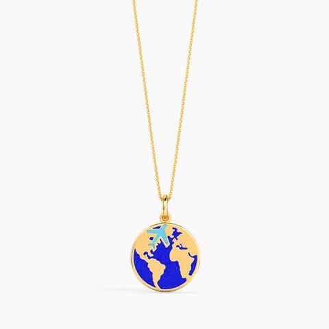 Happy World Gold Pendant