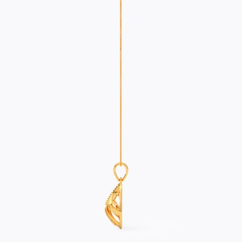 Pyriform Rays Gold Pendant