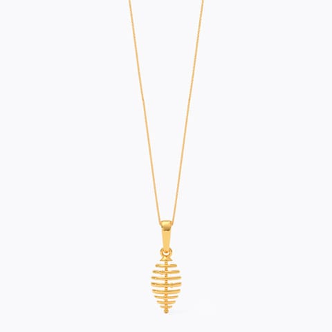 Marquise Stripe 9KT Gold Pendant Marquise Stripe 9KT Gold Pendant