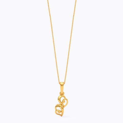 Dual Hearts 9KT Gold Pendant