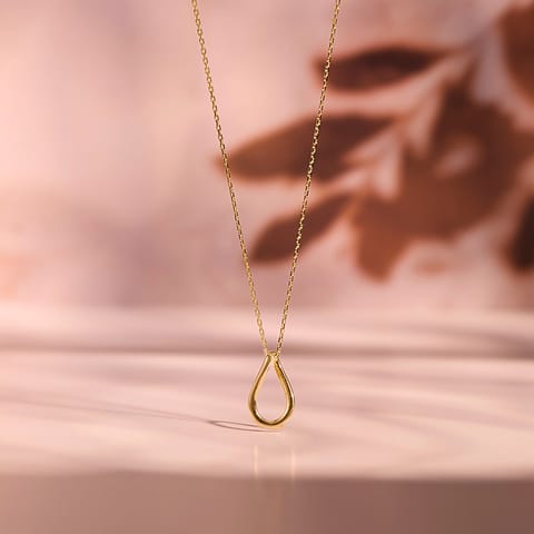 Subtle Pear Gold Pendant