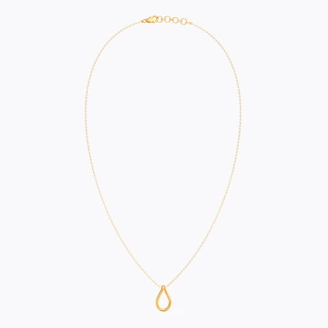 Subtle Pear Gold Pendant