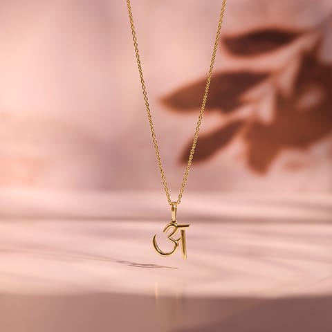 Gold Pendants 9 Karat Yellow Gold Akshar A 9KT Gold Pendant
