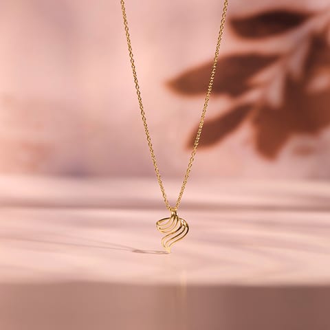 Cutout Crest 9KT Gold Pendant