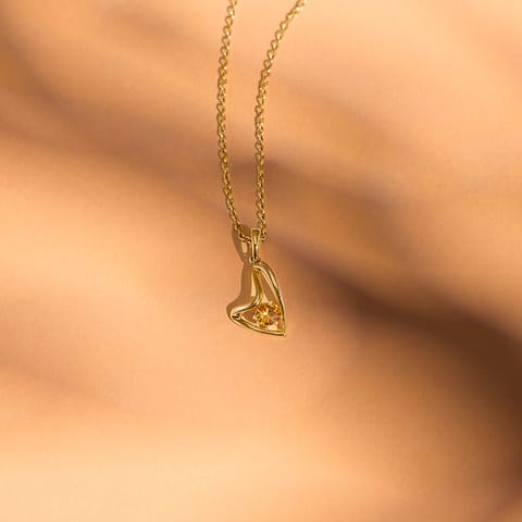 Meander Citrine 9KT Gemstone Pendant Meander Citrine 9KT Gemstone Pendant