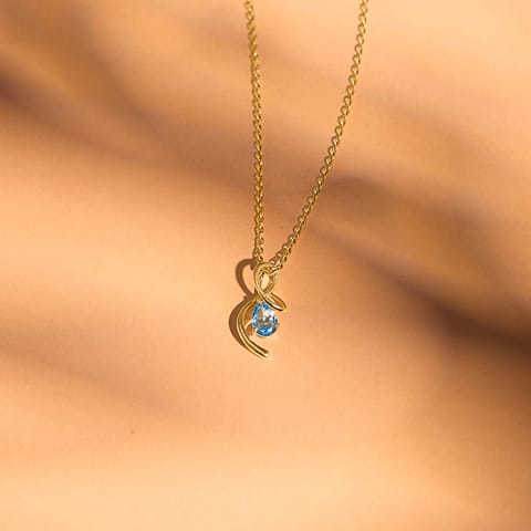 Entwine Blue 9KT Gemstone Pendant Entwine Blue 9KT Gemstone Pendant