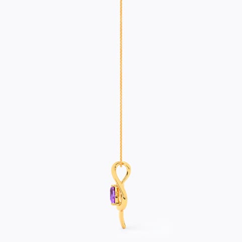 Swirling Spark 9KT Gemstone Pendant