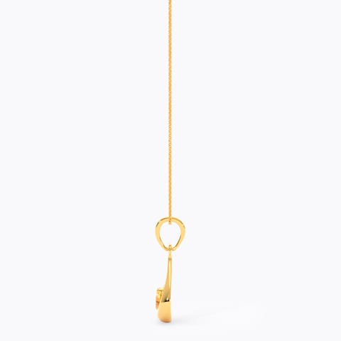 Orange Drop 9KT Gemstone Pendant