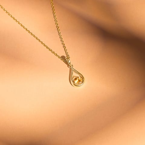 Orange Drop 9KT Gemstone Pendant Orange Drop 9KT Gemstone Pendant