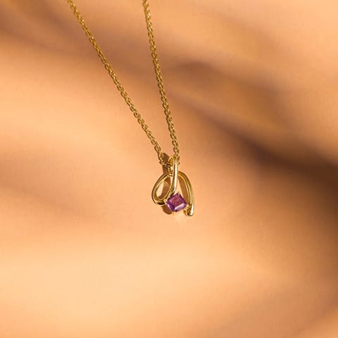 Purple Swirl 9KT Gemstone Pendant Purple Swirl 9KT Gemstone Pendant