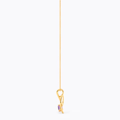 Purple Swirl 9KT Gemstone Pendant