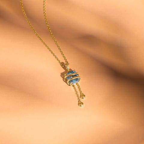 Gilded Wrap 9KT Gemstone Pendant
