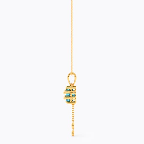 Gilded Wrap 9KT Gemstone Pendant
