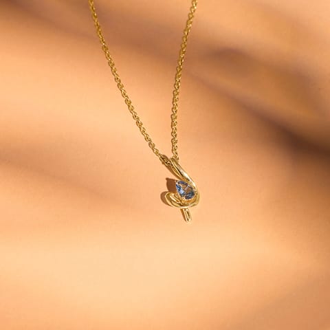 Intertwine Blue 9KT Gemstone Pendant Intertwine Blue 9KT Gemstone Pendant