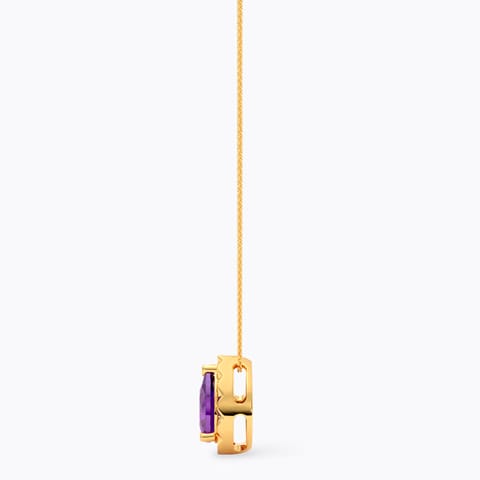 Purple Beam 9KT Gemstone Pendant