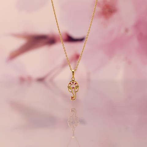 Divine Ganpati Gemstone Pendant