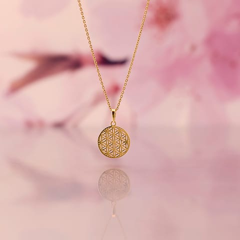Zerina Mesh Gold Pendant