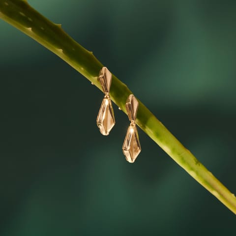 Gold Pendants 14 Karat Yellow Gold Rippled Canopy Gold Pendant