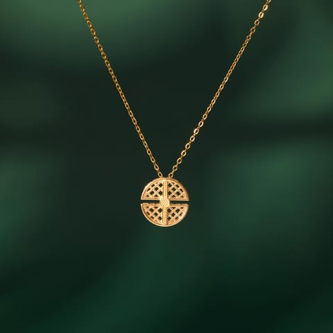 Meridian Mesh Gold Pendant