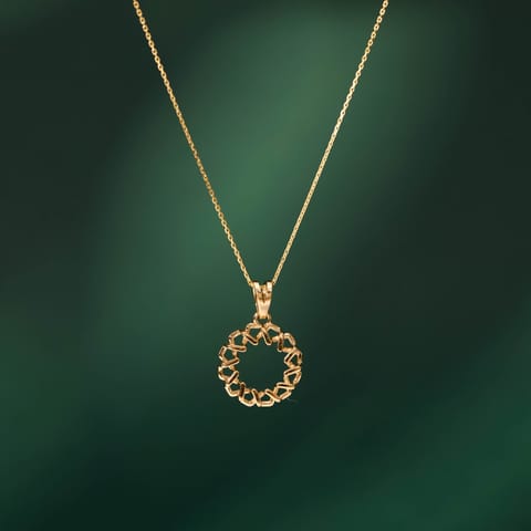 Gold Pendants 14 Karat Yellow Gold Braided Orb Gold Pendant