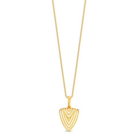 Weaving Triangle 9KT Gold Pendant