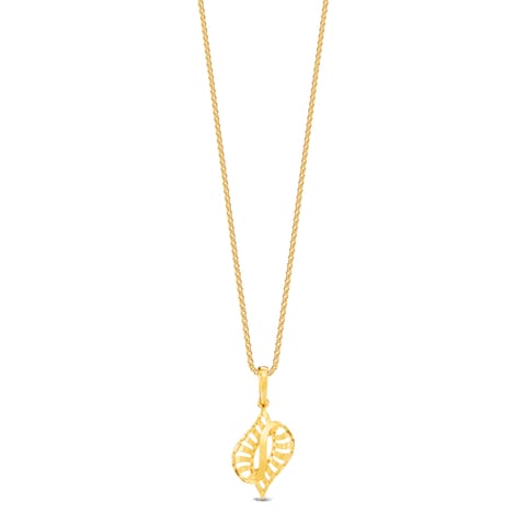 Swirly Mesh 9KT Gold Pendant