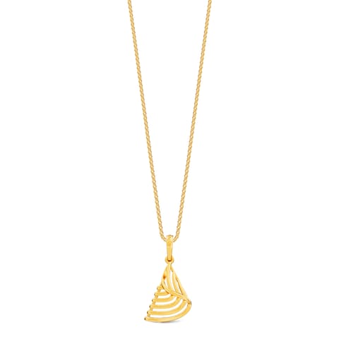 Lattice Triangle 9KT Gold Pendant