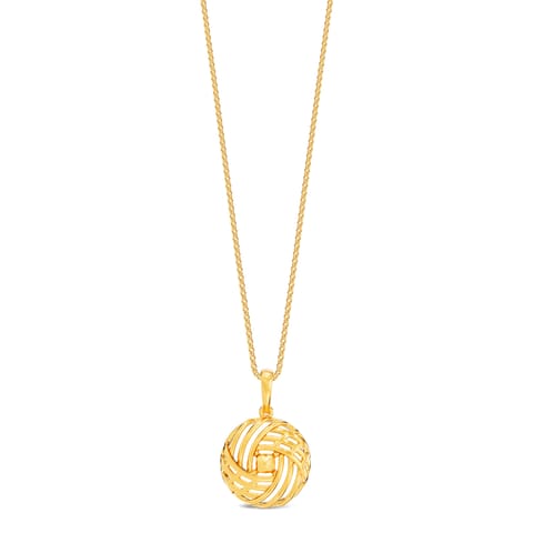 Swirling Circle 9KT Gold Pendant