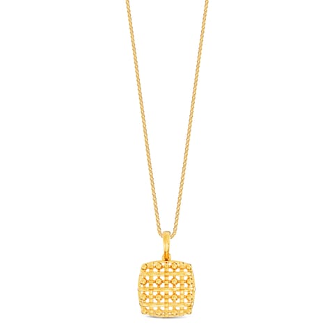 Cubical Mesh 9KT Gold Pendant Cubical Mesh 9KT Gold Pendant