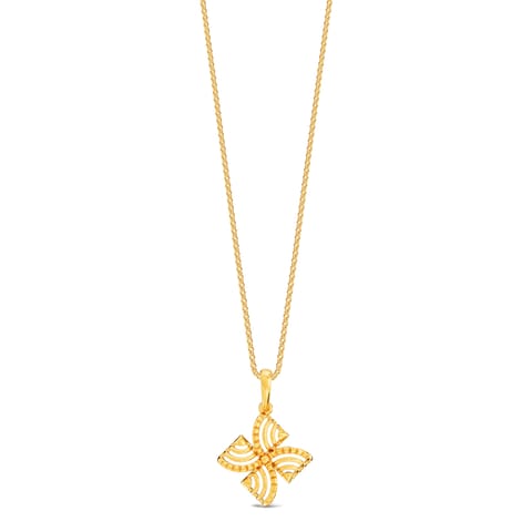 Florid Mesh 9KT Gold Pendant