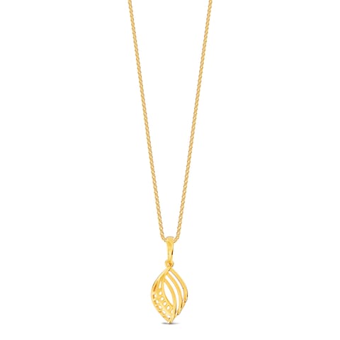 Marquise Cutout 9KT Gold Pendant